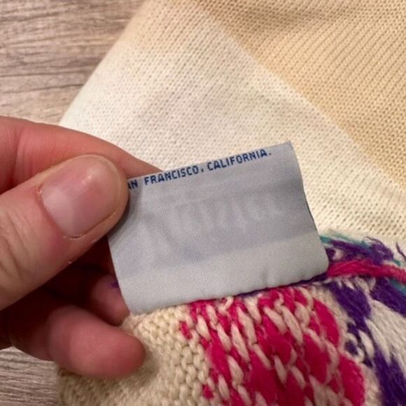 Vintage 70s  Meister Nordic Alpine‎ 100% Wool Colorful Winter Pom Pom Hat Toque - Picture 7 of 11